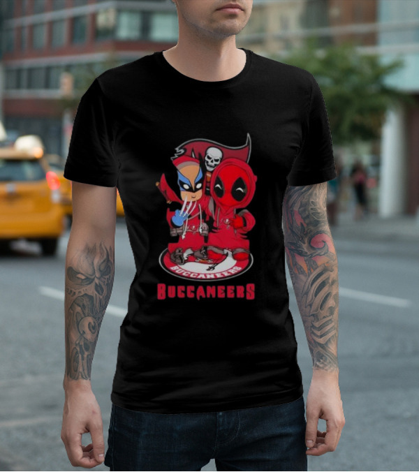 Tampa Bay Buccaneers Marvel Wolverine Deadpool Buccaneers T-Shirt