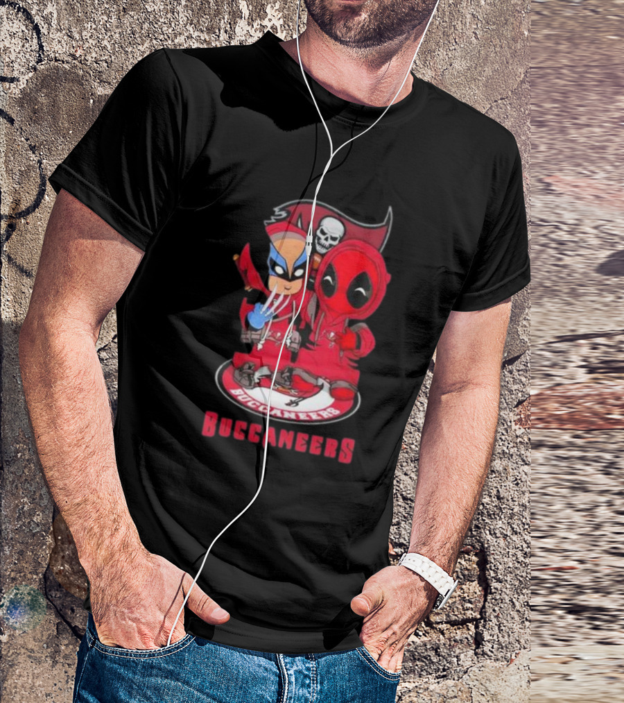 Tampa Bay Buccaneers Marvel Wolverine Deadpool Buccaneers T-Shirt