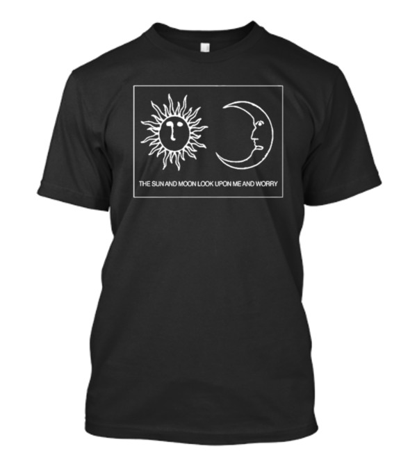 The Sun And Moon Look Upon Me And Worry Celestial Faces T-Shirt