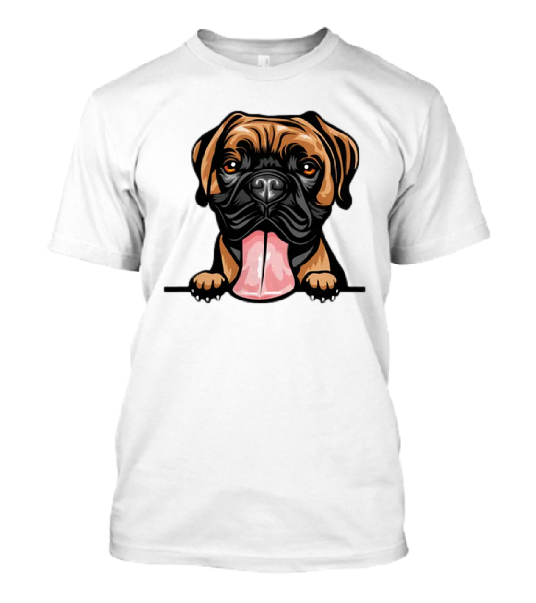 Animal Dog Boxer Peeking Over Edge 8jjj4rfff Colorful T-Shirt
