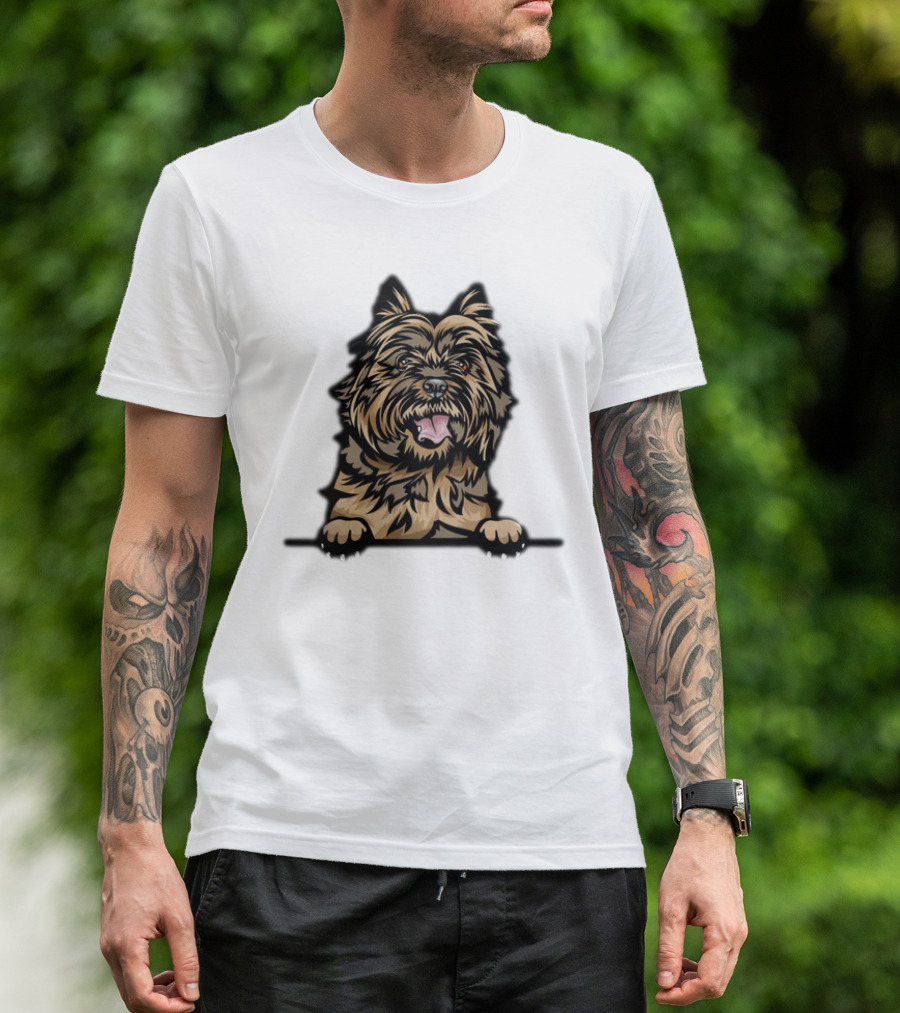 Animal Dog Cairn Terrier 8ujjnyr Peeking T-Shirt