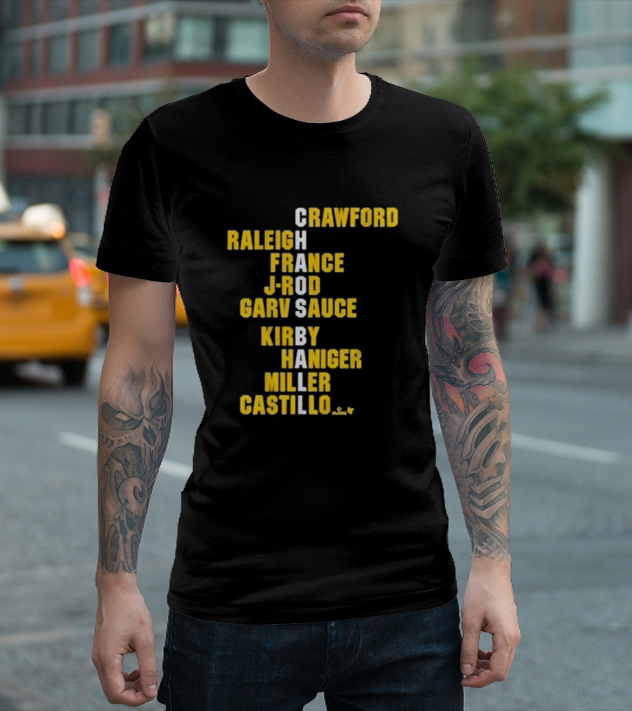 Crawford Raleigh France J-Rod Garv Sauce Kirby Haniger Miller Castillo Chaos Ball Names T-Shirt