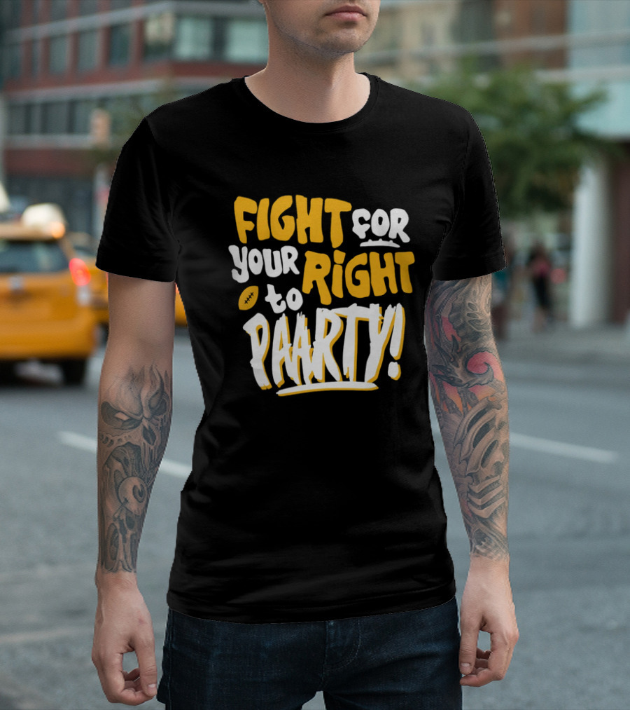 Fight for Your Right to Party Charlie Hustle Shop Football T-Shirt