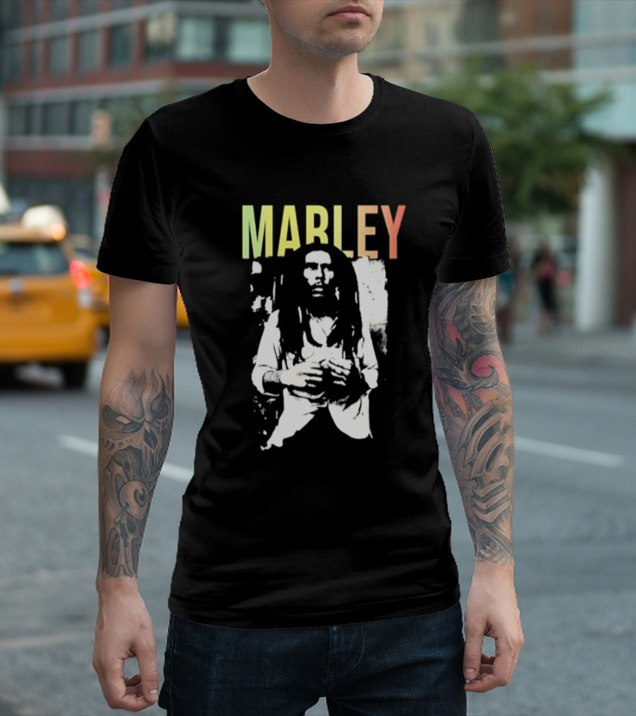MARLEY Bob Marley Band Iconic Reggae Legend T-Shirt