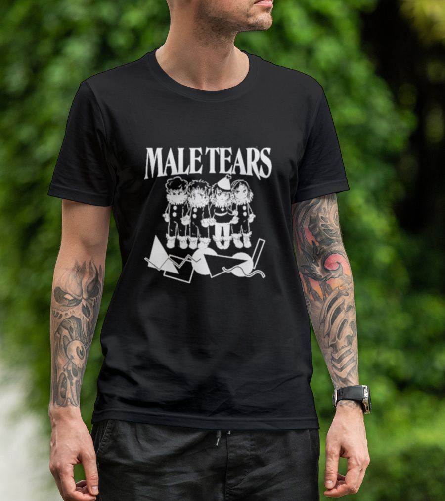 Male Tears Clown Babies With Geometric Shapes T-Shirt
