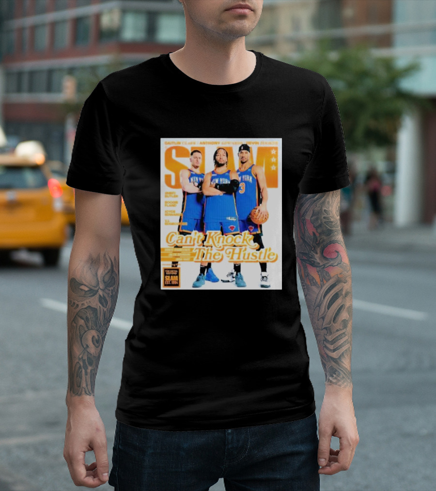 Slam Magazine Can't Knock The Hustle Brunson Hart Divincenzo New York Knicks T-Shirt