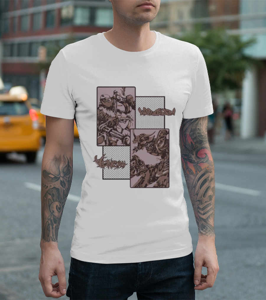 Wargasm Venom Showdown Battle Panels T-Shirt