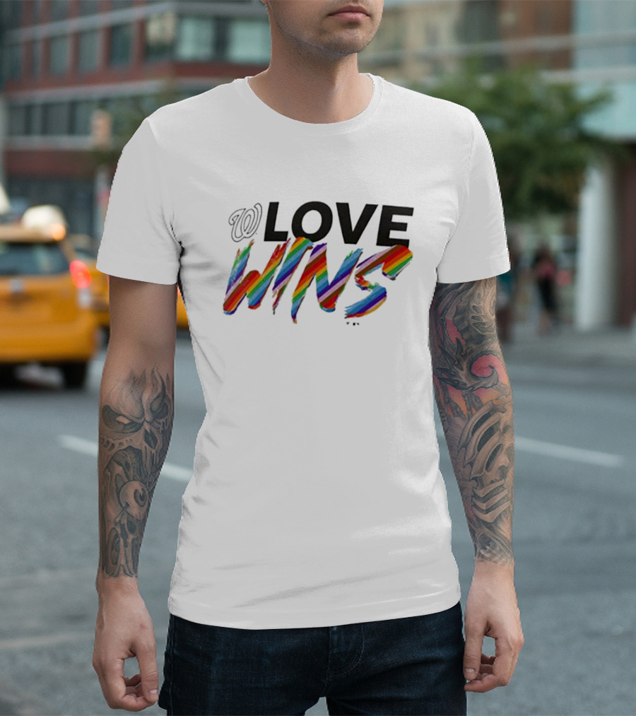 Washington Nationals Love Wins Rainbow Pride Colors T-Shirt