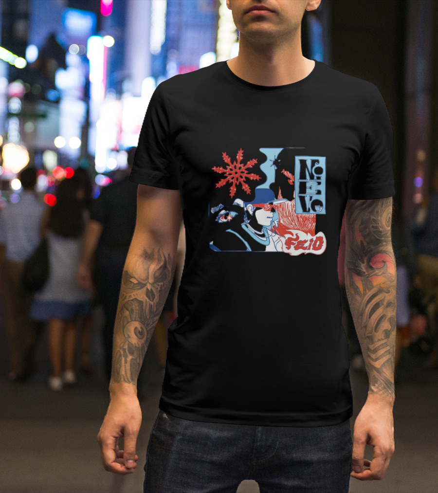 Ferxxo Merch Store Feid Nieve Snowflake Graphic Hip-Hop T-Shirt