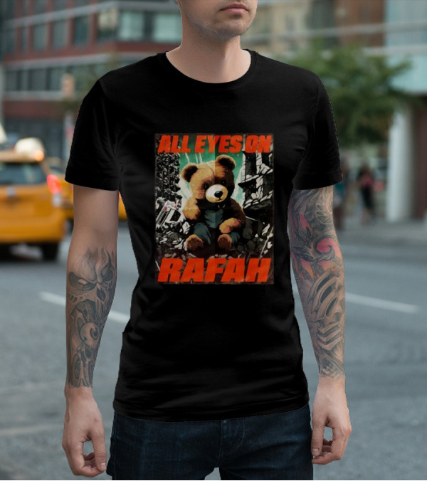 All Eyes On Rafah Bear Amidst Urban Rubble T-Shirt