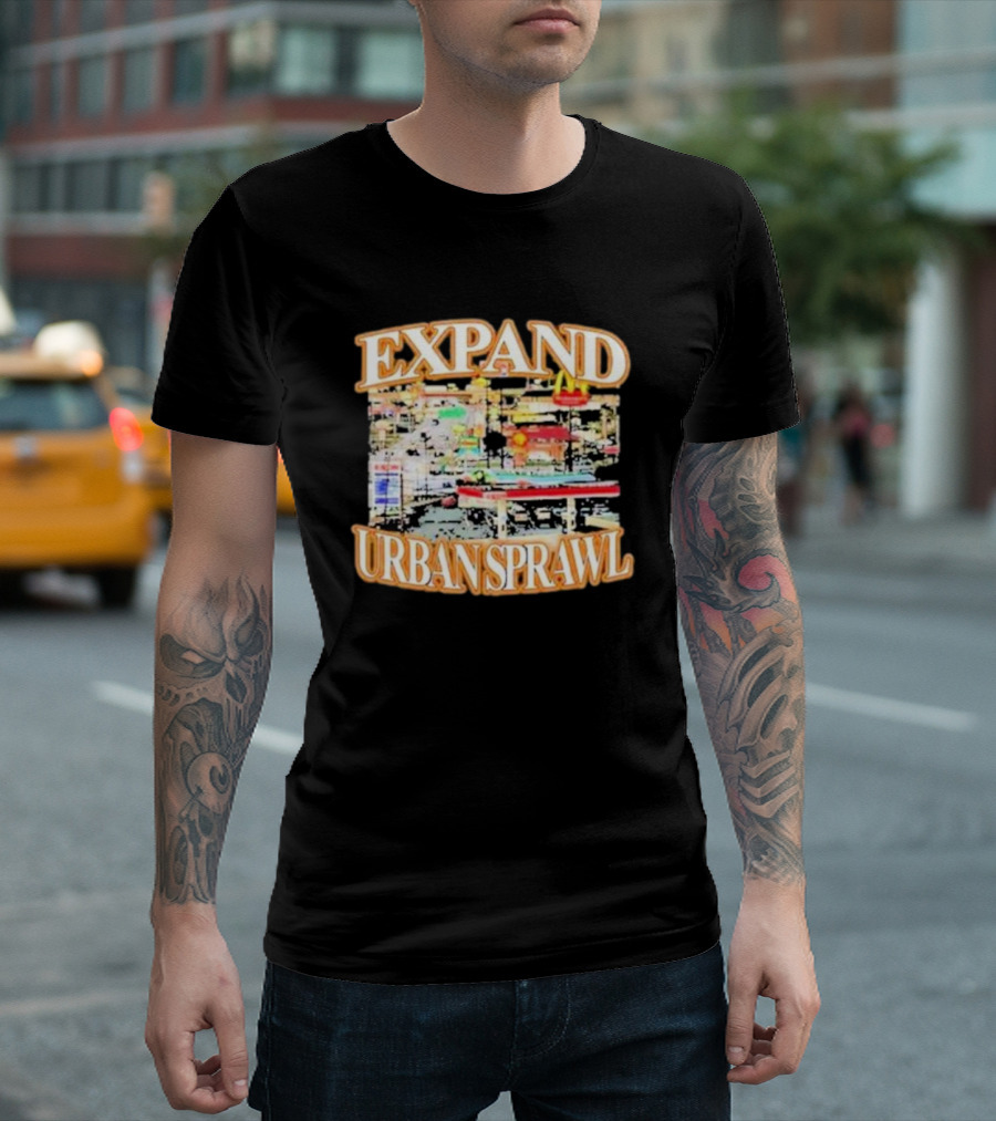 Barely Legal Expand Urban Sprawl McDonald's Fast Food Chain Iconic Neon Signs T-Shirt