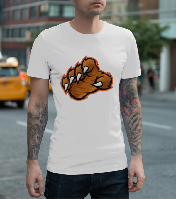 Chicago Bears The Claw Paw Logo Retro Football Fan Gear T-Shirt