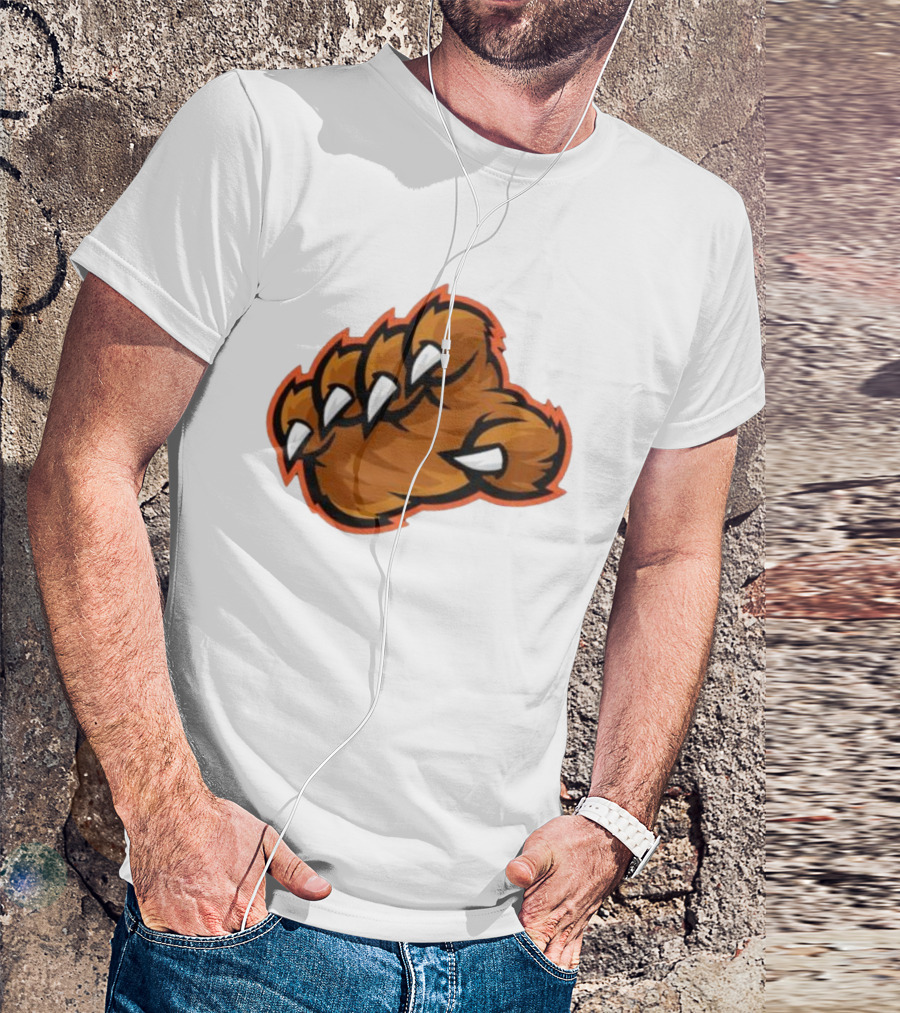 Chicago Bears The Claw Paw Logo Retro Football Fan Gear T-Shirt