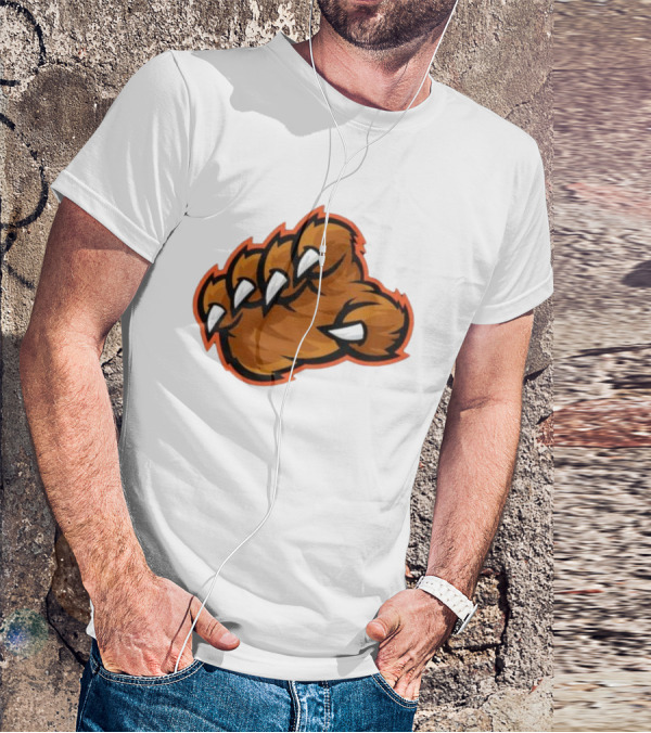 Chicago Bears The Claw Paw Logo Retro Football Fan Gear T-Shirt