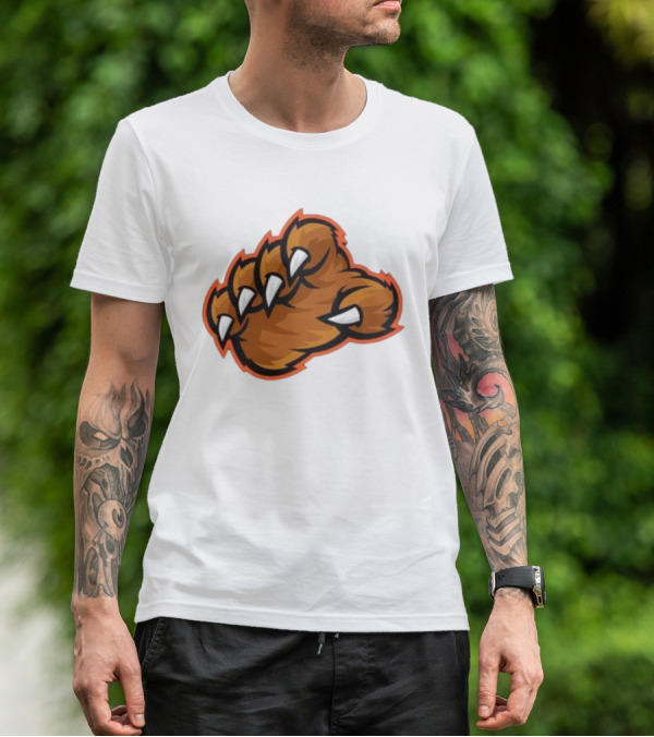 Chicago Bears The Claw Paw Logo Retro Football Fan Gear T-Shirt