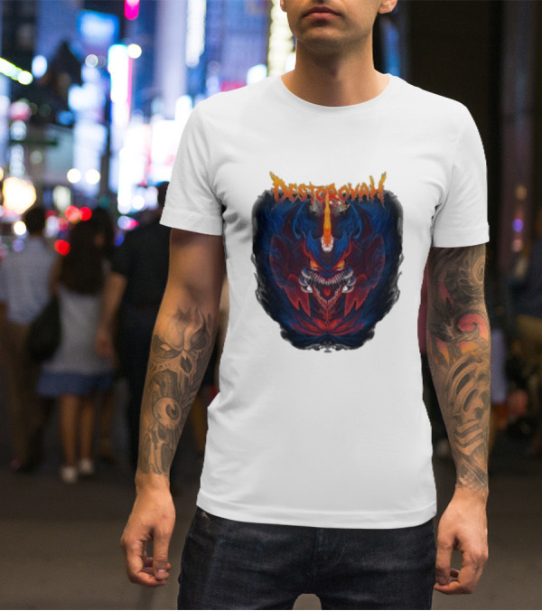 Cavitycolors Destoroyah Fiery Monster Graphics T-Shirt
