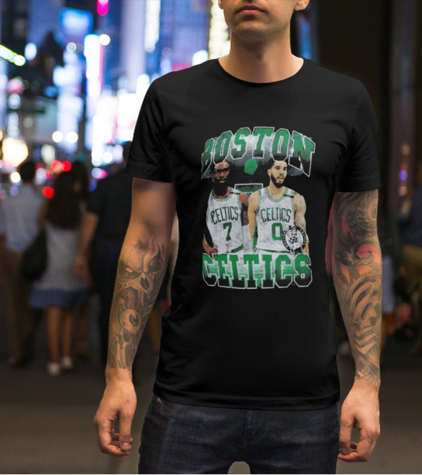 Boston Celtics Jayson Tatum Jaylen Brown Player Duo Vintage Basketball T-Shirt