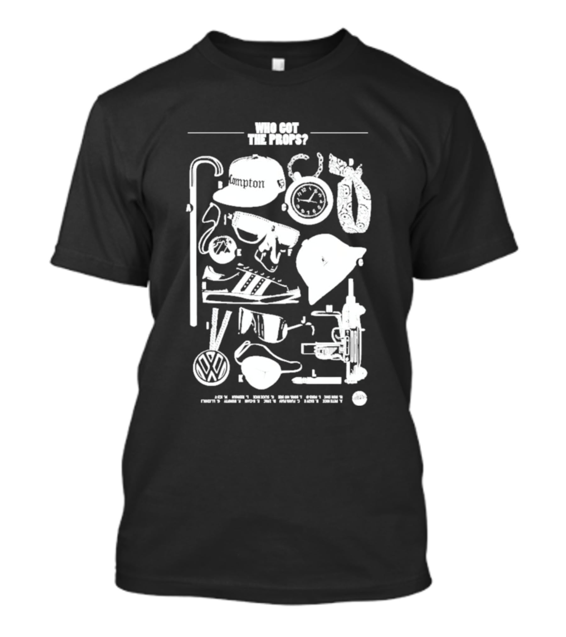 Who Got The Props Gangster Fashion Compton Style Retro VW Symbolic Elements T-Shirt