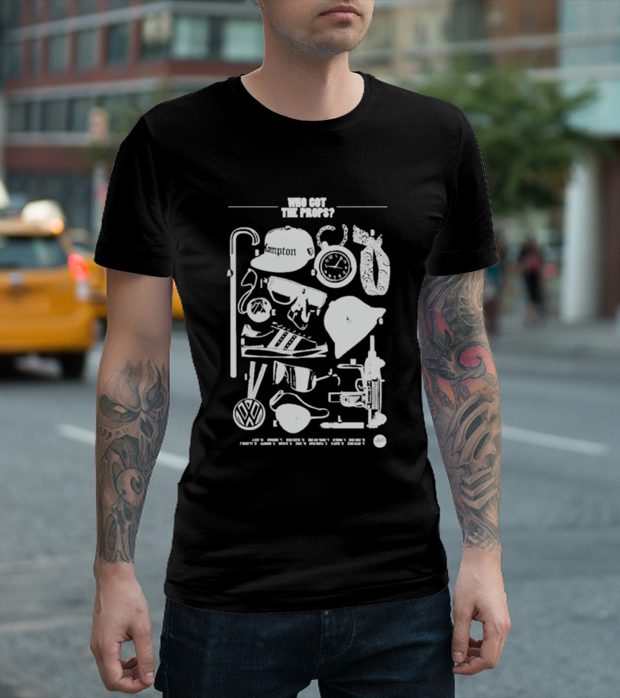 Who Got The Props Gangster Fashion Compton Style Retro VW Symbolic Elements T-Shirt