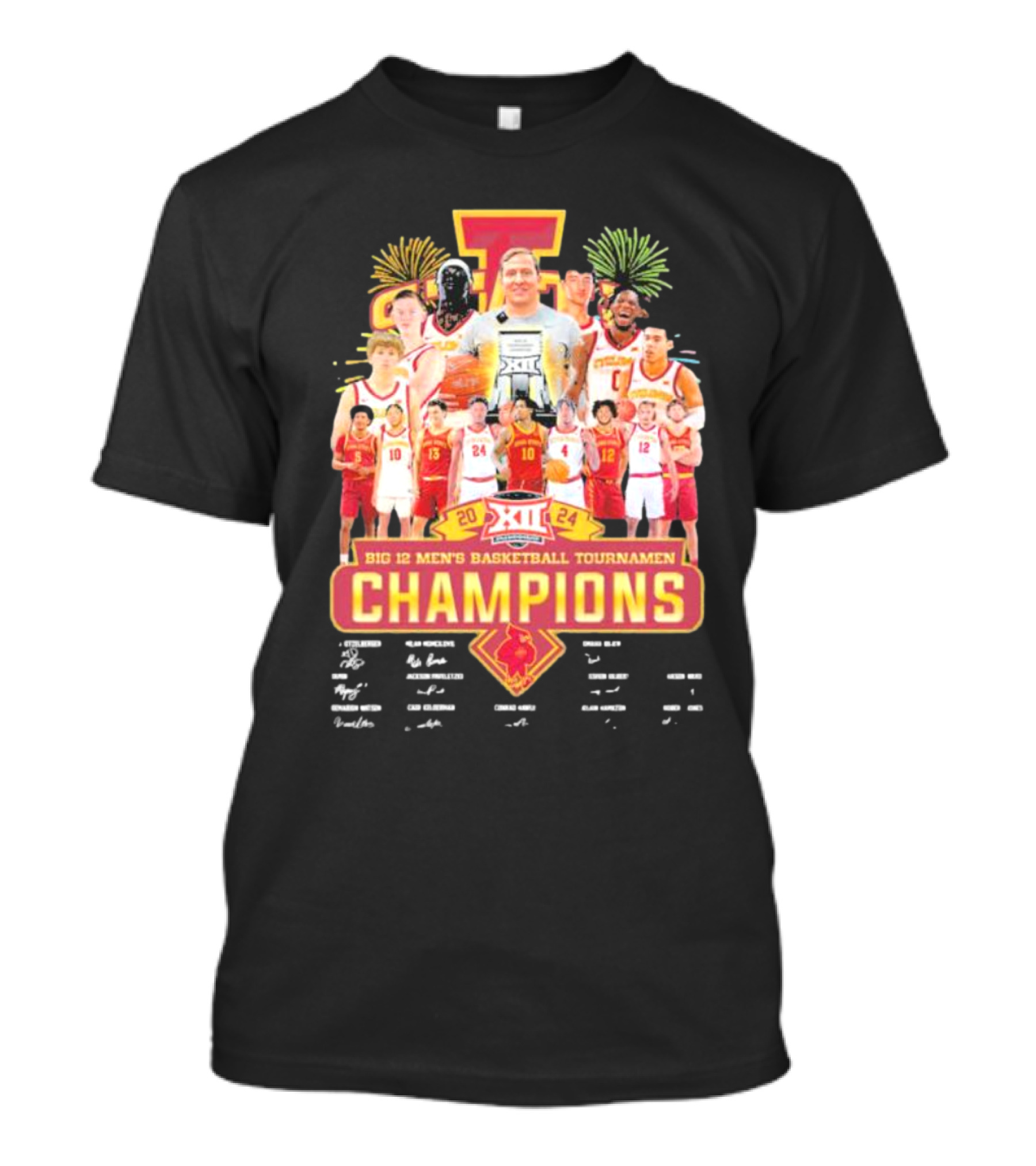 Iowa State Cyclones Big 12 Men's Basketball Tournament Champions T-Shirt