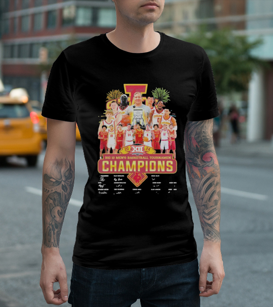 Iowa State Cyclones Big 12 Men's Basketball Tournament Champions T-Shirt