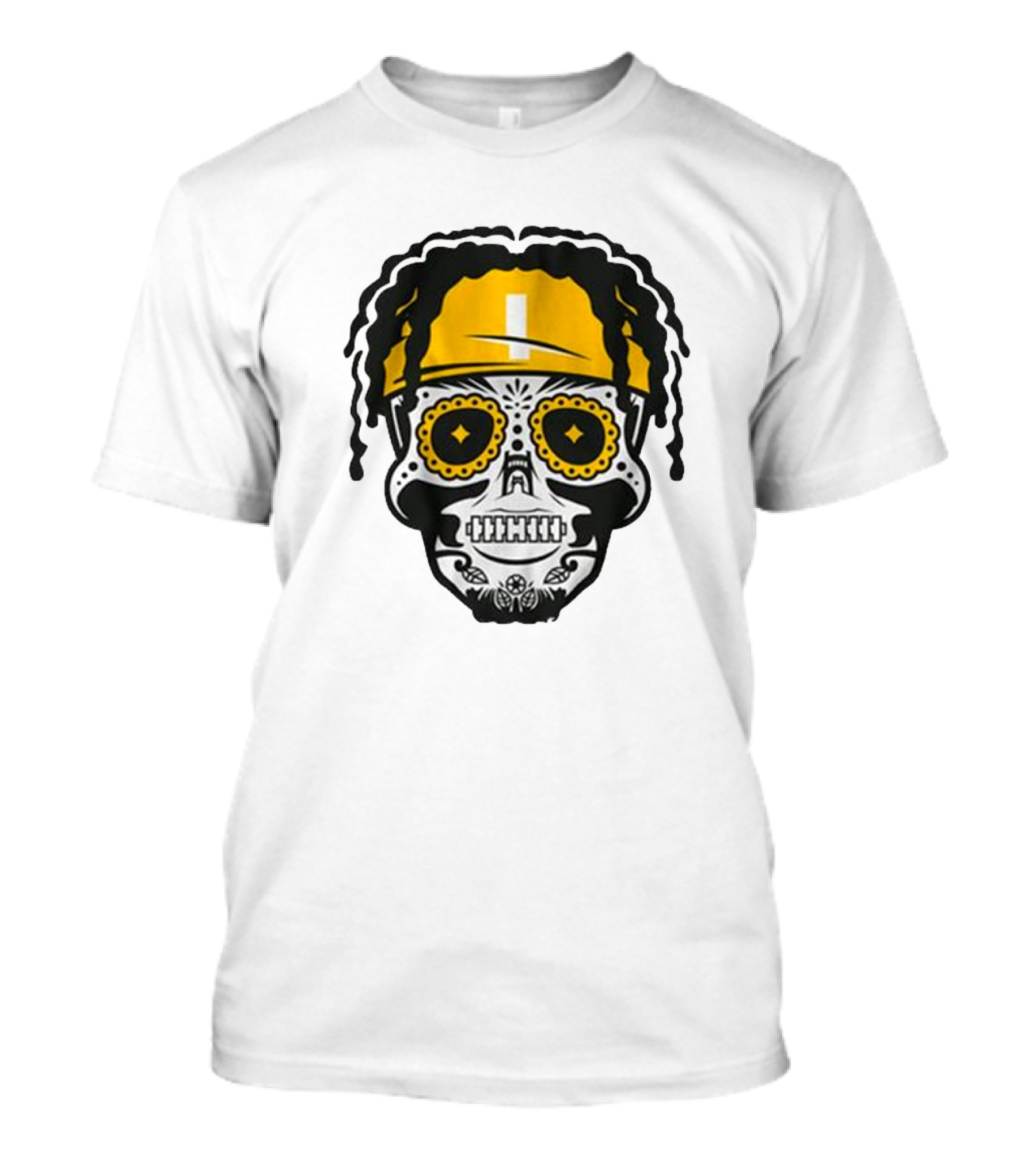 Justin Fields Pittsburgh Football Sugar Skull T-Shirt