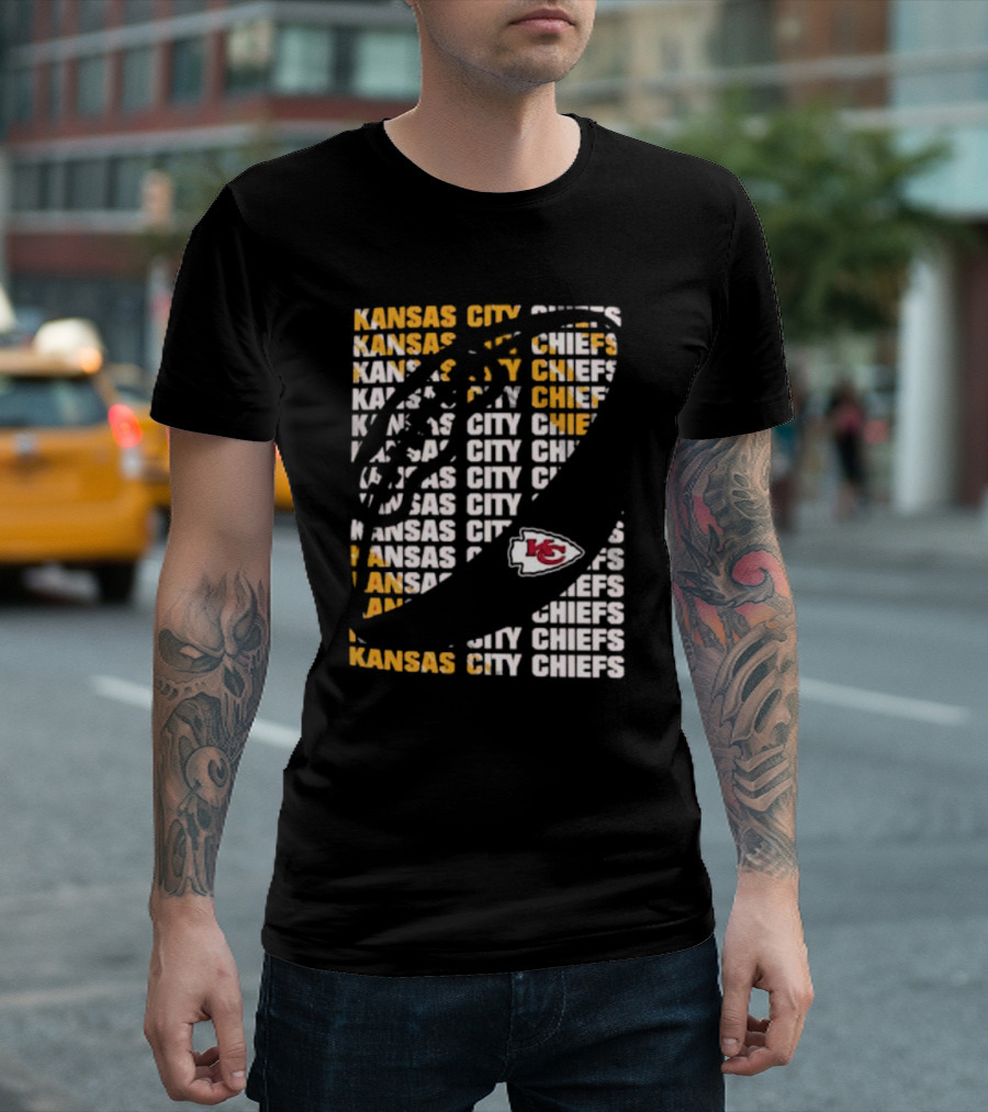 Kansas City Chiefs Youth Box Football KC Logo T-Shirt