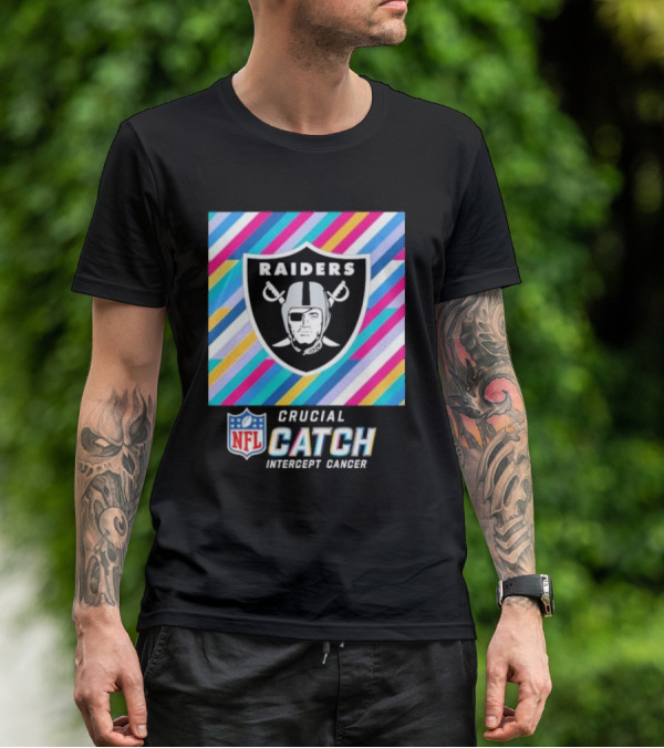 Las Vegas Raiders NFL Crucial Catch Intercept Cancer T-Shirt