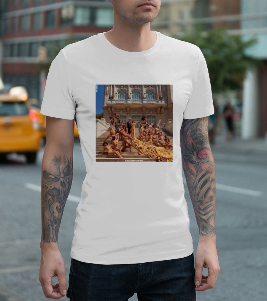 Sofi Tukker Bread Album Cover Art Dripping in Bread on Grand Staircase T-Shirt