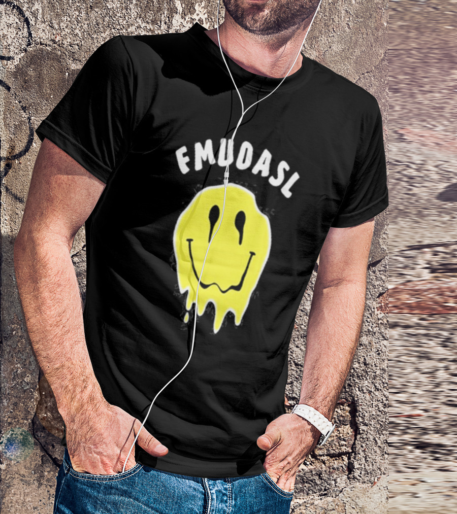 FMUOASL Dripping Smiley Face T-Shirt
