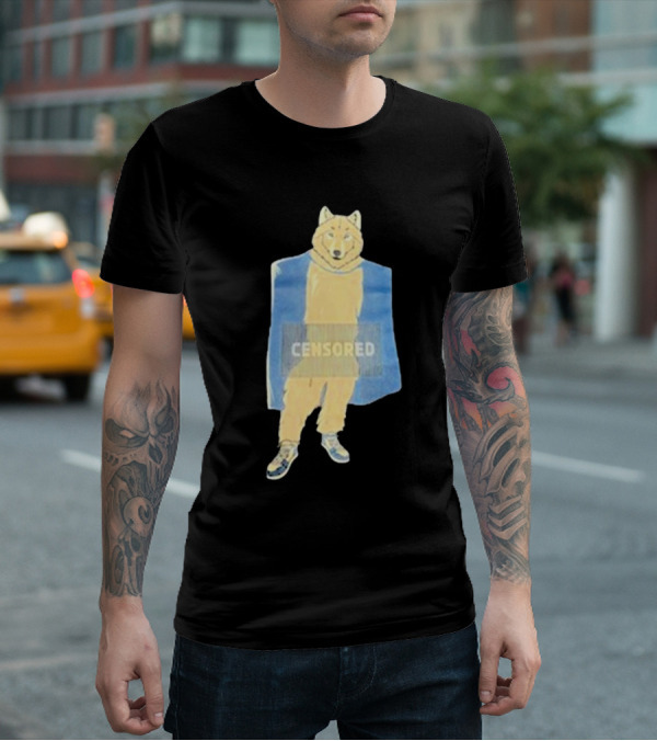 Lisan Jal Gaib Censored Wolf Retro Sneakers T-Shirt