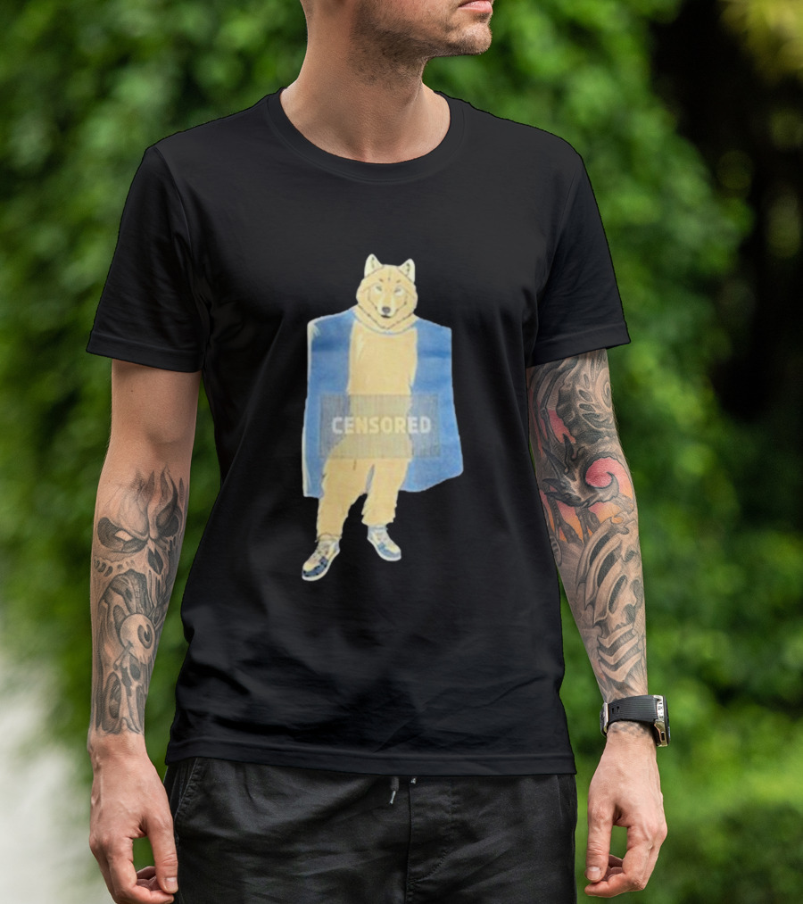 Lisan Jal Gaib Censored Wolf Retro Sneakers T-Shirt
