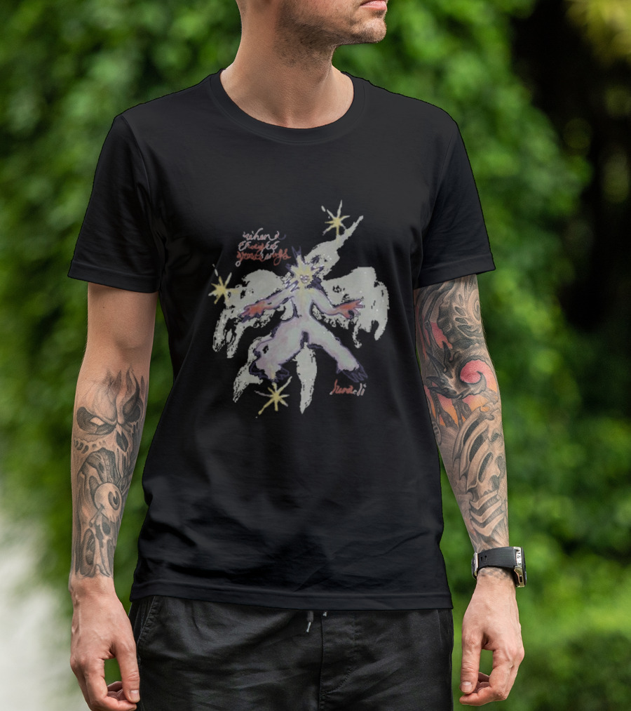 Luna Li Grow Wings Enchanted Mystical Figure With Stars T-Shirt