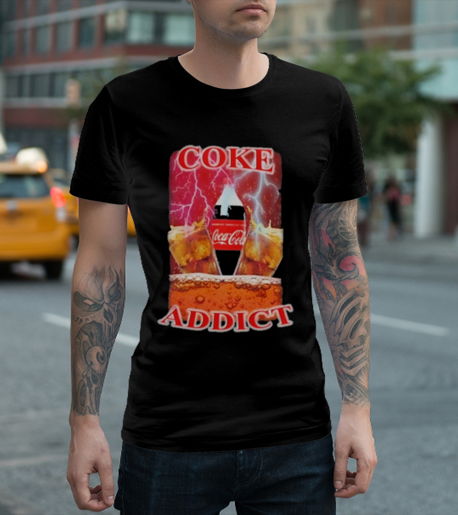 Coke Addict Orbital Clothing Coca-Cola Lightning Bubbles T-Shirt