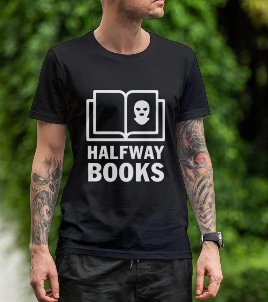 Shea Serrano Halfway Books Open Book Mask T-Shirt