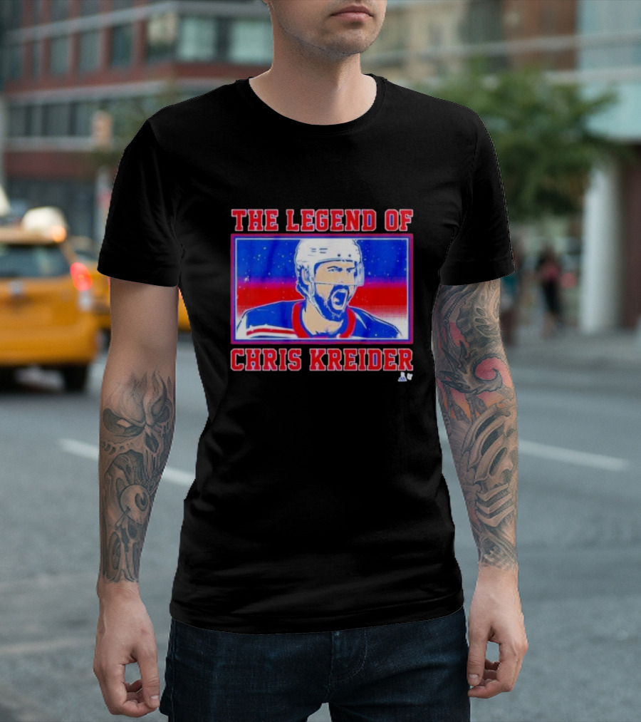 The Legend Of Chris Kreider Hockey Icon Burst T-Shirt