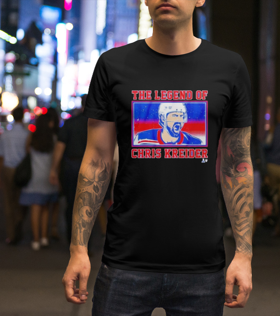 The Legend Of Chris Kreider Hockey Icon Burst T-Shirt