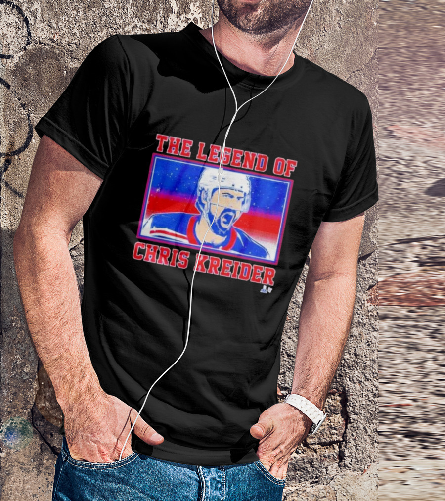 The Legend Of Chris Kreider Hockey Icon Burst T-Shirt