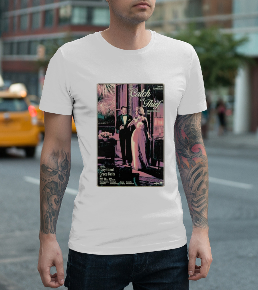 To Catch A Thief Alfred Hitchcock Film Cary Grant Grace Kelly T-Shirt