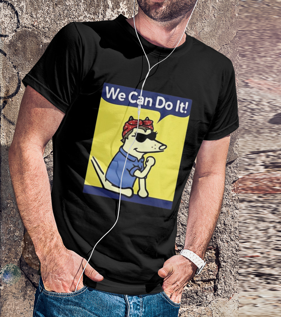 We Can Do It Teddy The Dog Rosie The Riveter T-Shirt