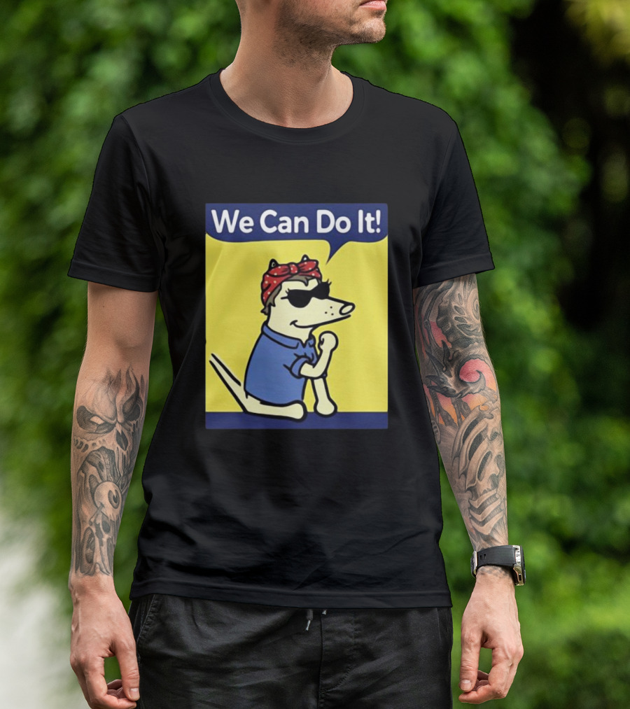We Can Do It Teddy The Dog Rosie The Riveter T-Shirt