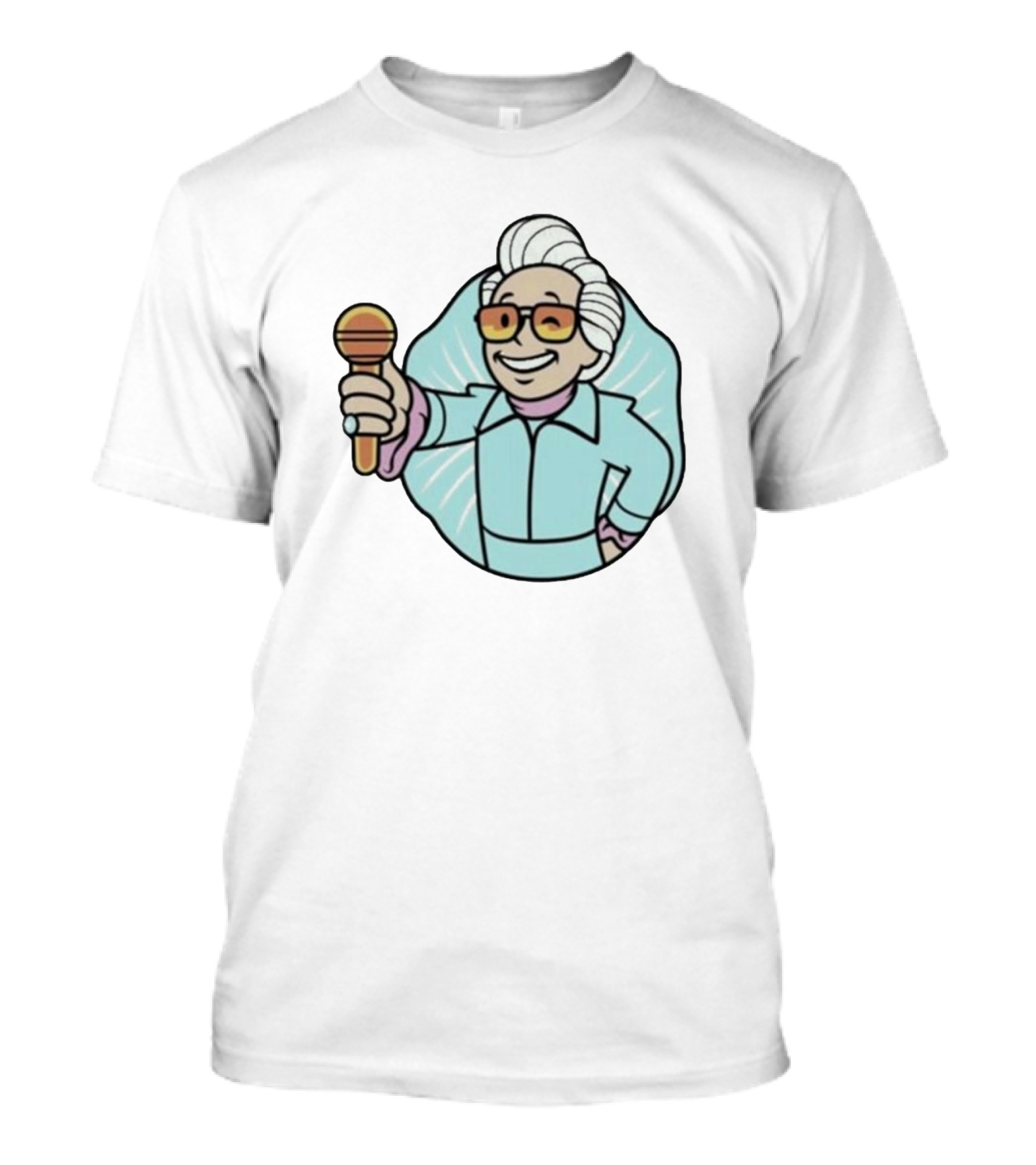 Vault Boy Style Character With Microphone Named Baby Billy T-Shirt