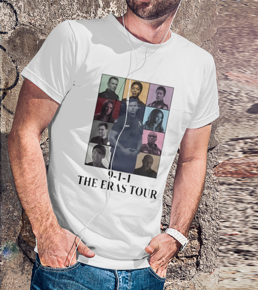 9-1-1 The Eras Tour Cast Montage T-Shirt