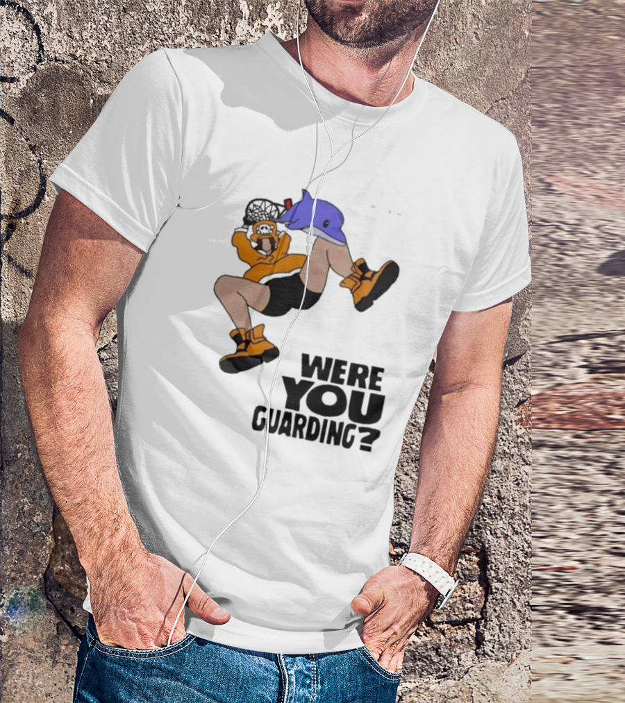 Were You Guarding Basketball Dunk With Dolphin T-Shirt
