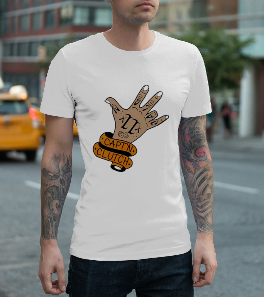 Cap’n Clutch Five Dice Hand Tattoo T-Shirt