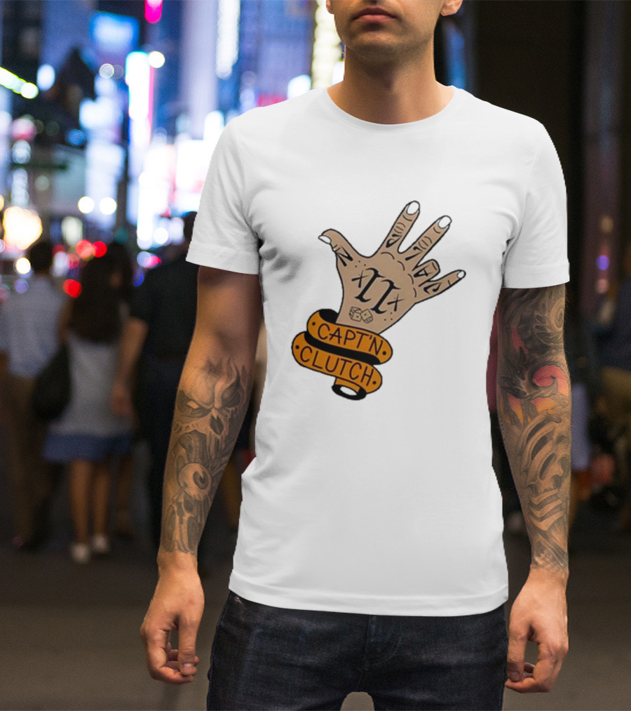 Cap’n Clutch Five Dice Hand Tattoo T-Shirt