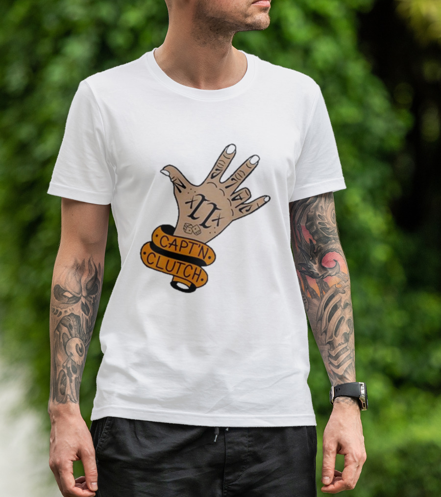 Cap’n Clutch Five Dice Hand Tattoo T-Shirt