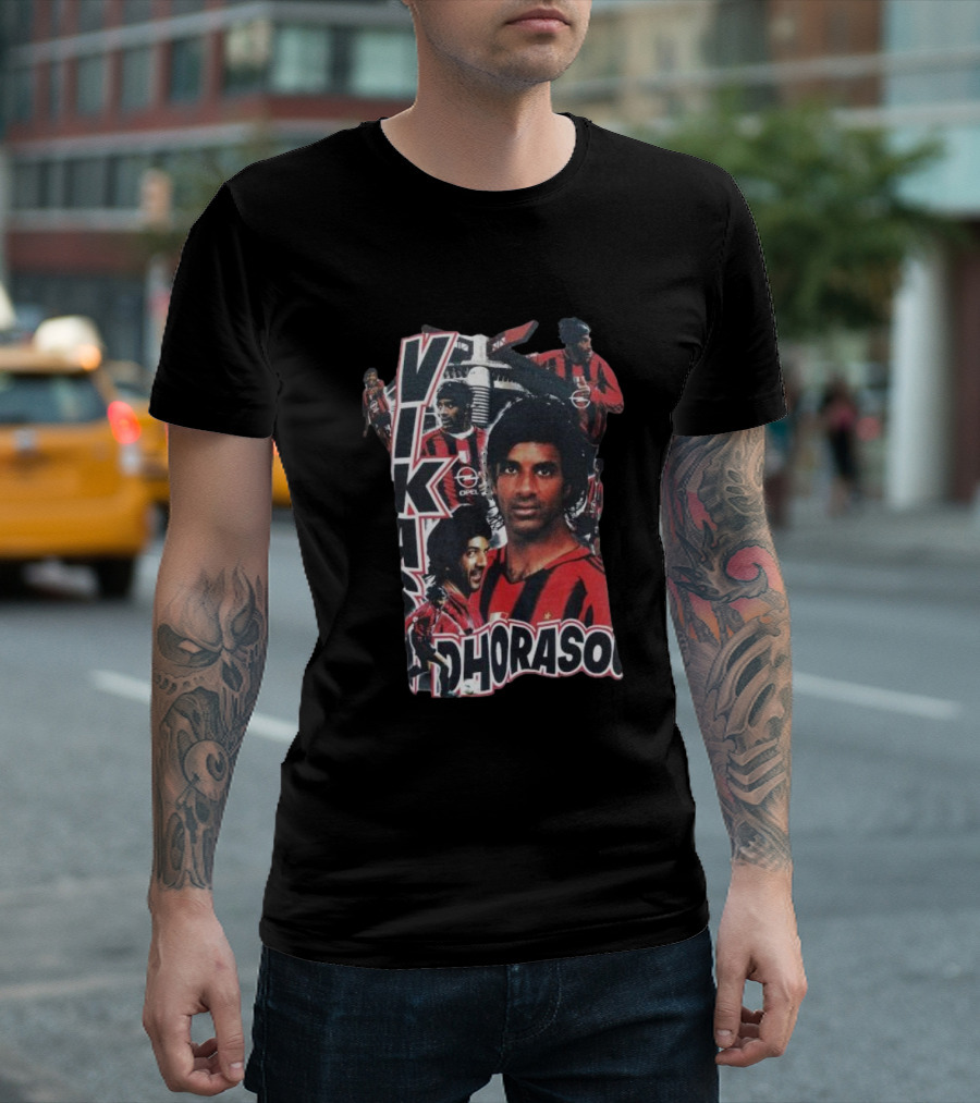Vikash Dhorasoo AC Milan Retro Collage T-Shirt