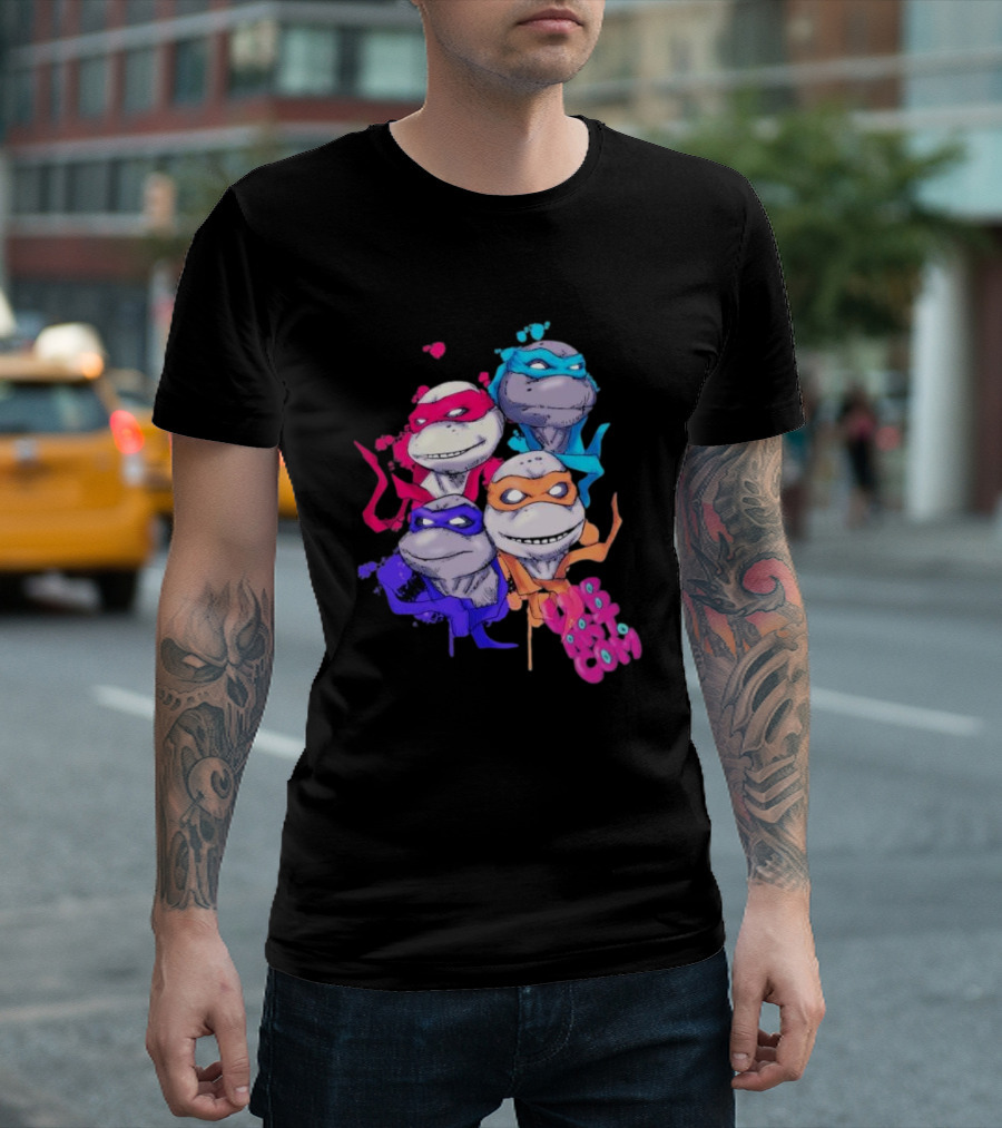 Neon TMNT Characters Pop T-Shirt
