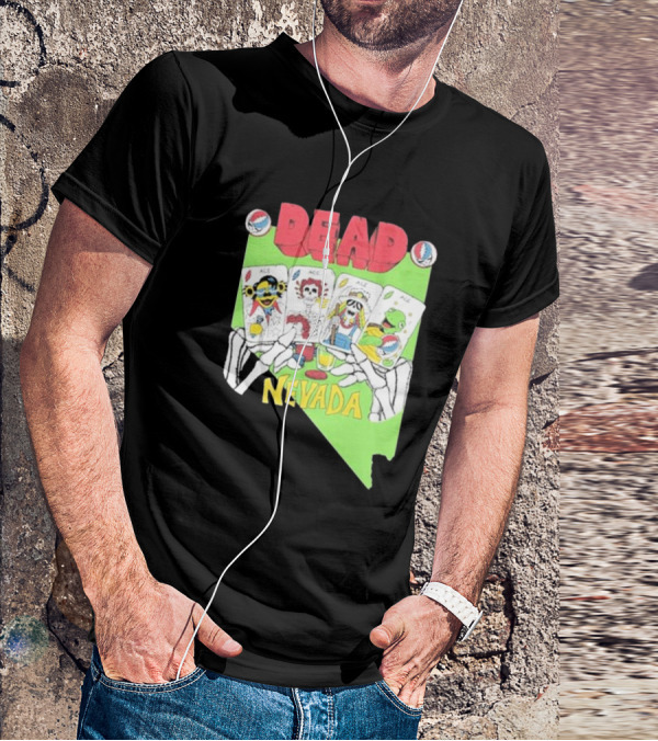 Dead Nevada United States Playing Cards Skeleton Hands T-Shirt